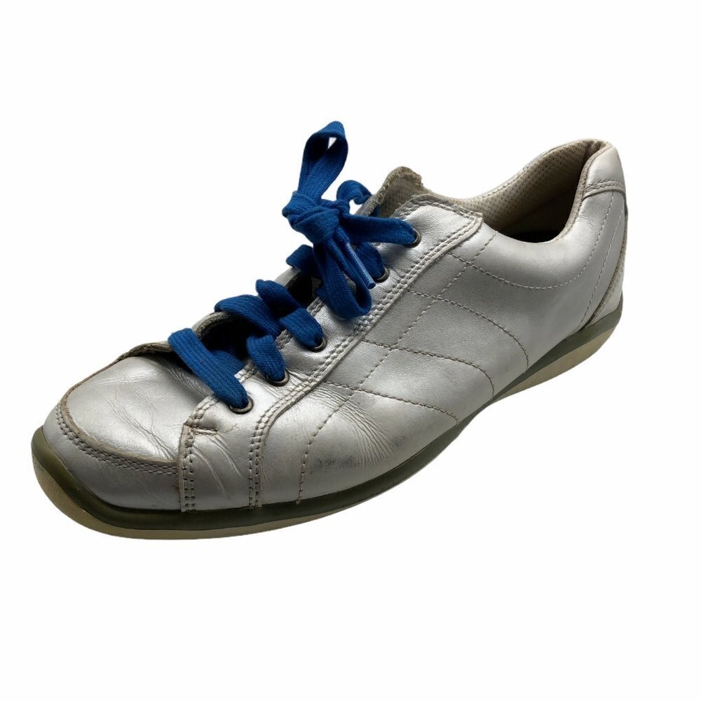 FootJoy FJ Womens Size 8 M White Blue Lace Up Spikeless Golf Shoes Sneakers